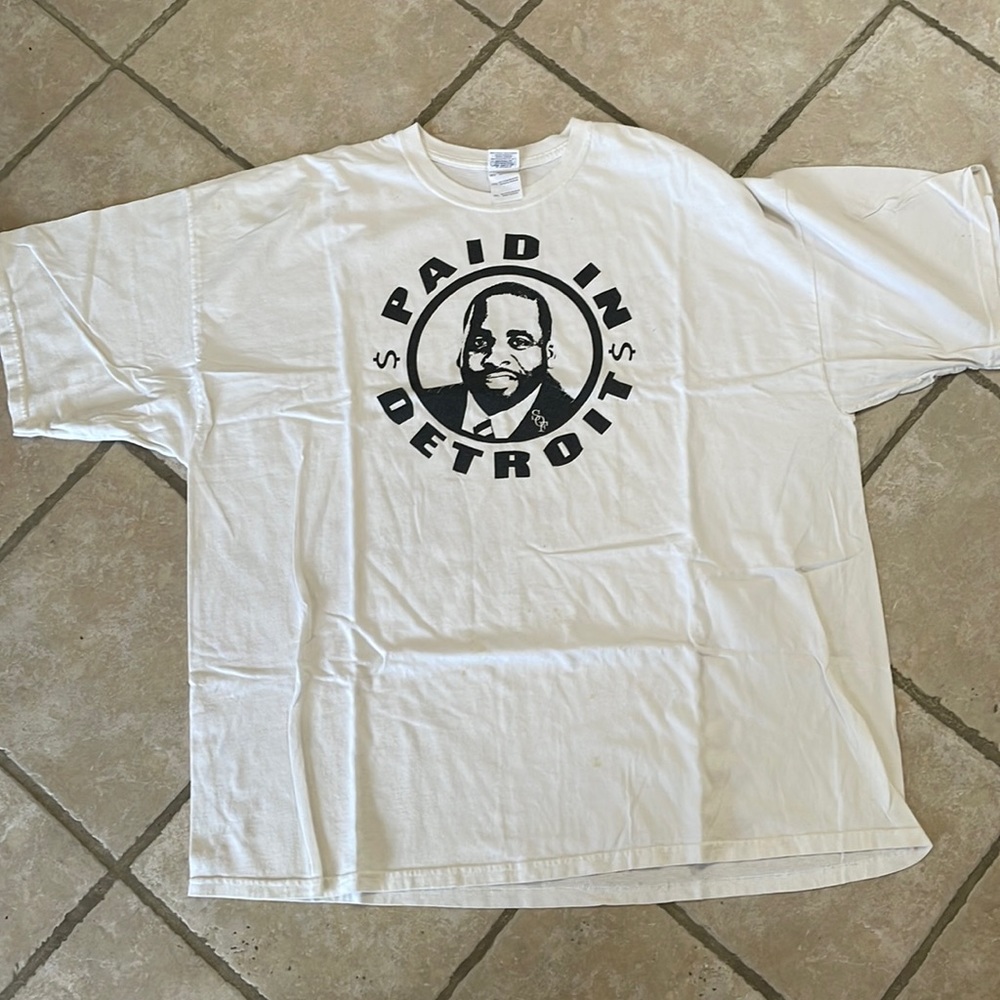 Vintage paid in Detroit T shirt